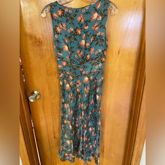 Anthropologie Odille Silky Sleeveless Floral Dress - Picture 4 of 4